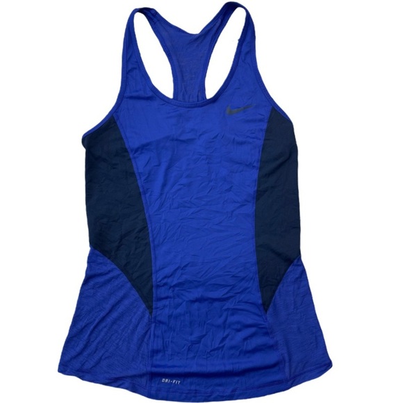 Nike Pro Dri-Fit Women’s Sleeveless Blue Activewear Racerback Tank Top size M - Picture 1 of 8